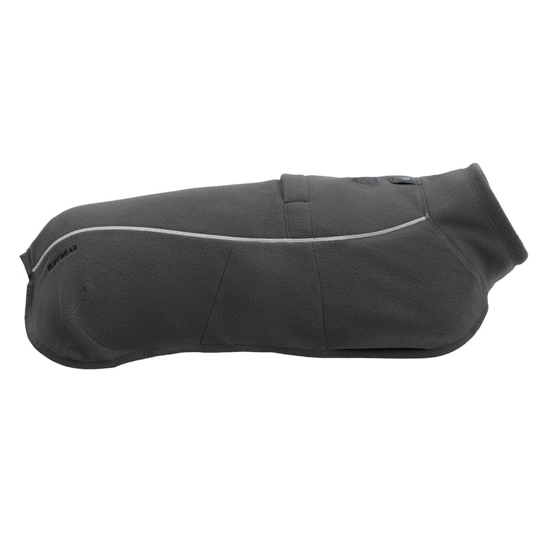 Load image into Gallery viewer, Gray dog coat with white piping on a white background