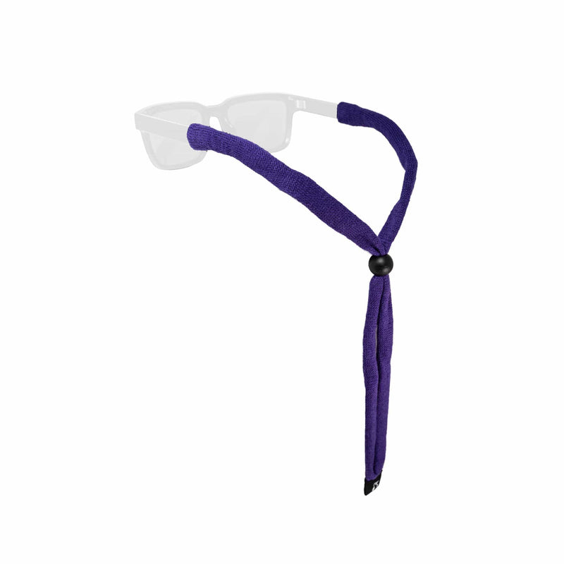 Load image into Gallery viewer, Sunglasses with a purple strap on a white background