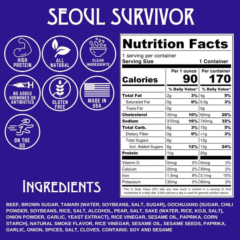 Load image into Gallery viewer, Righteous Felon Craft Seoul Survivor Beef Jerky