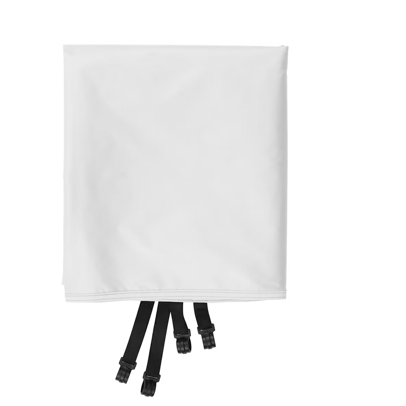 Load image into Gallery viewer, White towel with black straps on a white background