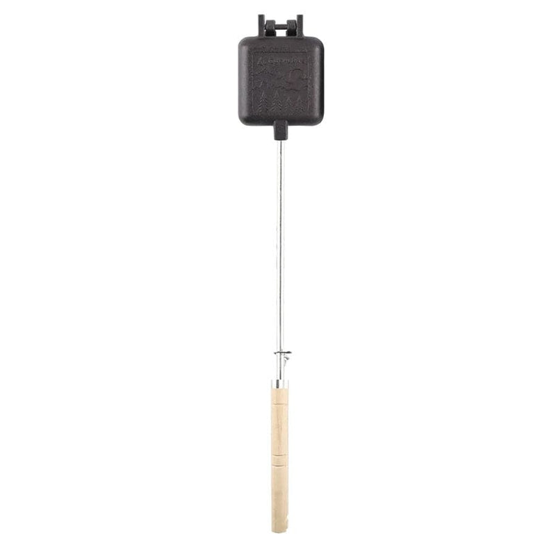 Load image into Gallery viewer, Black and wooden fishing rod holder on a white background
