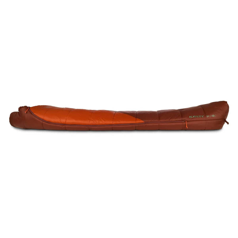 Load image into Gallery viewer, Orange and brown sleeping bag on a white background