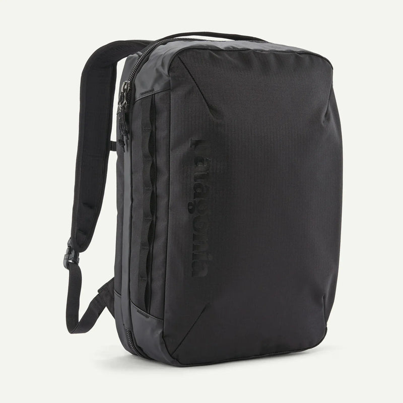 Load image into Gallery viewer, Black patagonia backpack on a white background