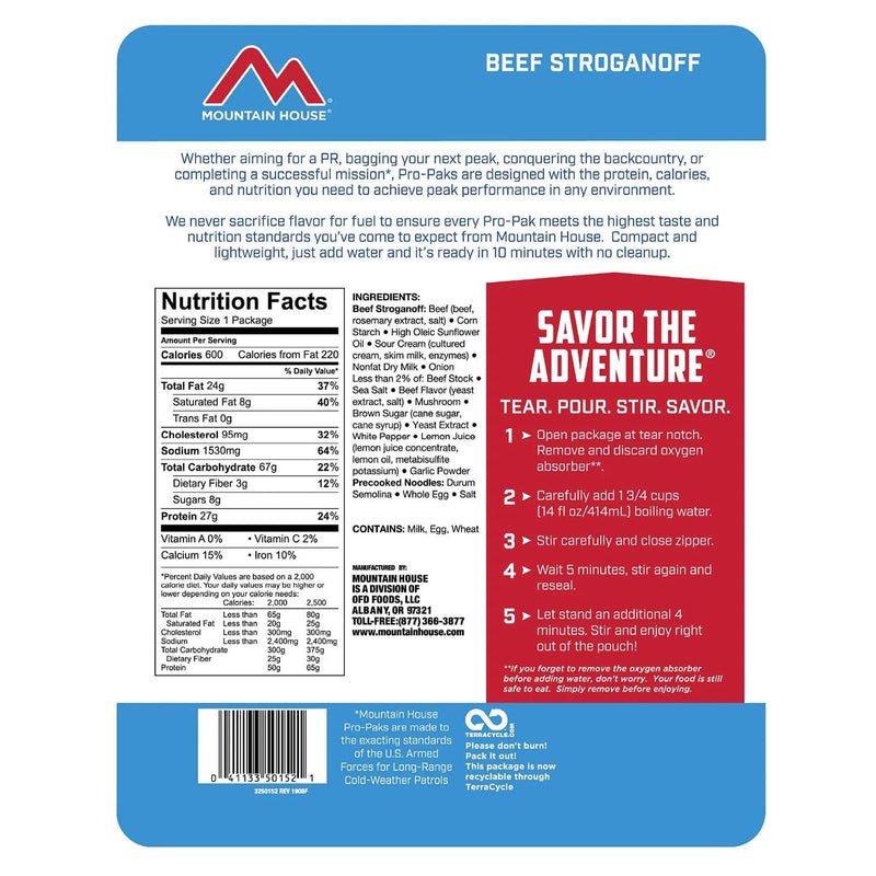 Load image into Gallery viewer, Mountain House Beef Stroganoff Pro Pak