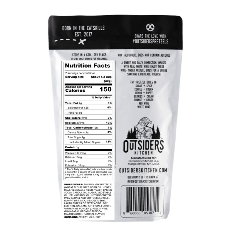 Load image into Gallery viewer, Nutrition facts label on a product packaging with 'Outsiders Kitchen' branding.