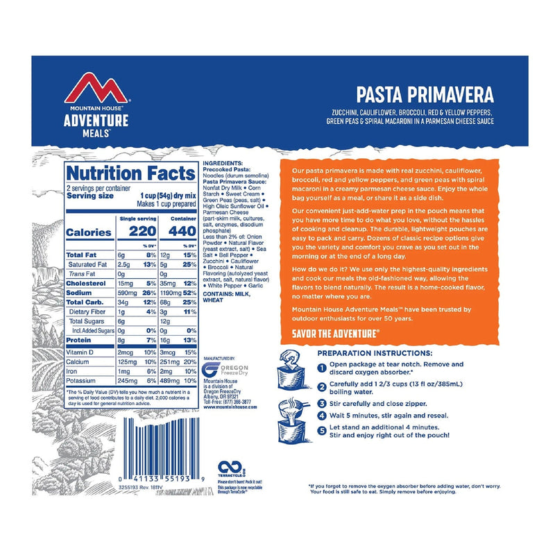 Load image into Gallery viewer, Mountain House Pasta Primavera