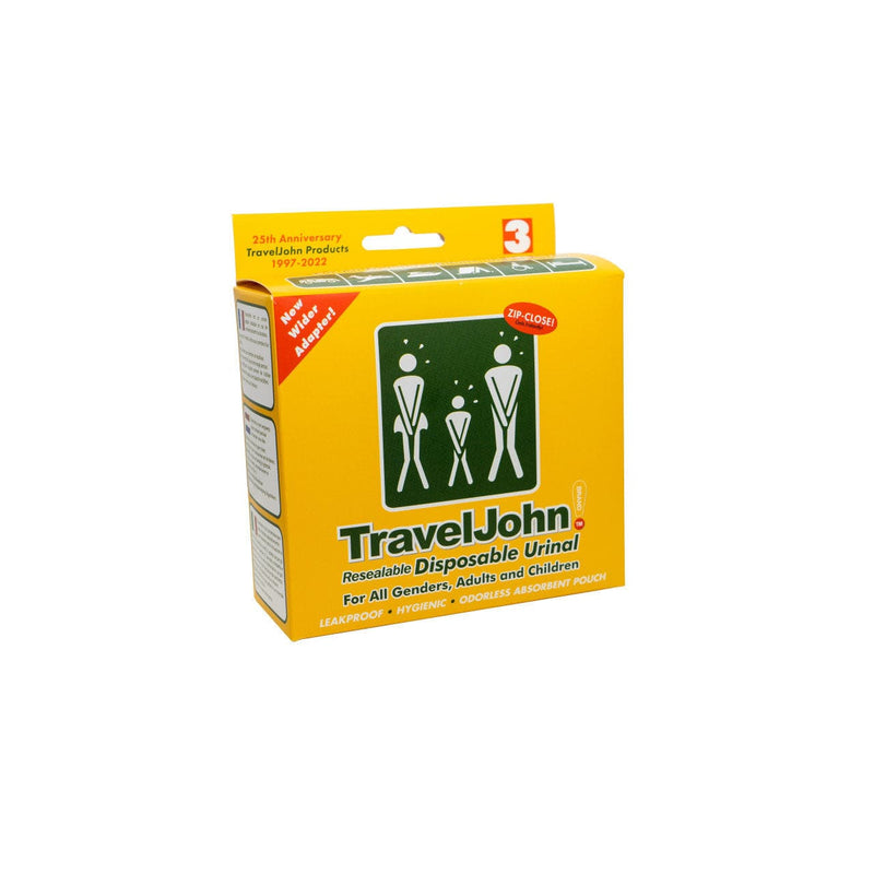 Load image into Gallery viewer, TravelJohn Resealable Disposable Urinal - 3 Pack