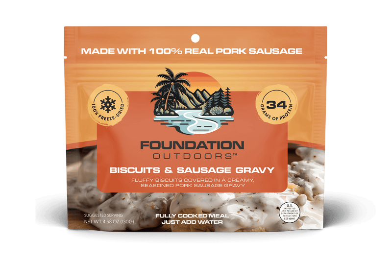 Load image into Gallery viewer, FOUNDATION Outdoors Biscuits & Gravy Meal