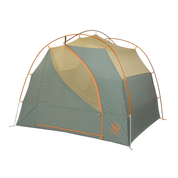 Load image into Gallery viewer, Camping tent with green and beige color scheme on a white background
