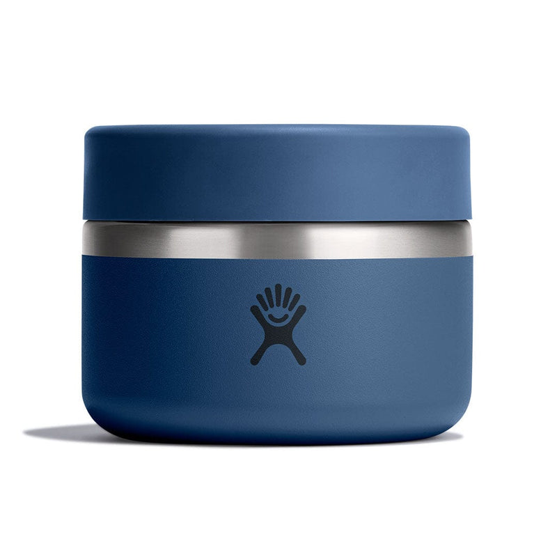 Load image into Gallery viewer, Blue thermos with silver base on a white background