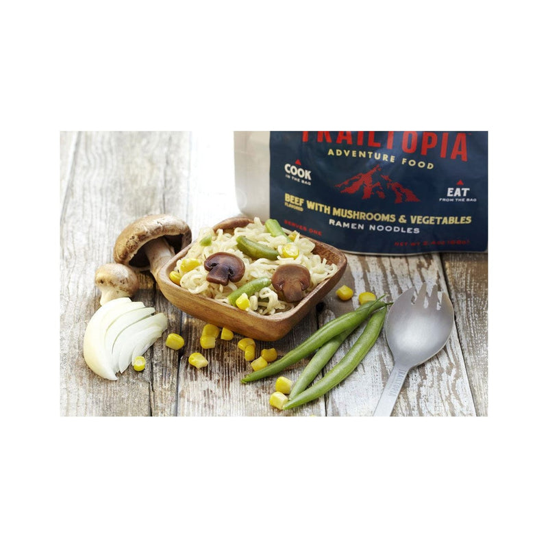 Load image into Gallery viewer, Trailtopia Adventure Food Ramen Noodles - Beef flavored with Vegetables and Mushrooms