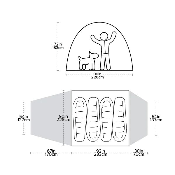 Load image into Gallery viewer, Measurement chart showing dimensions of a dog playpen with a person and dog illustration.