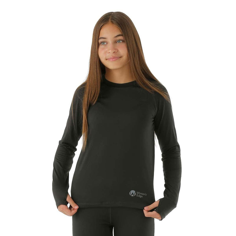 Load image into Gallery viewer, Person wearing a black long-sleeve shirt on a white background