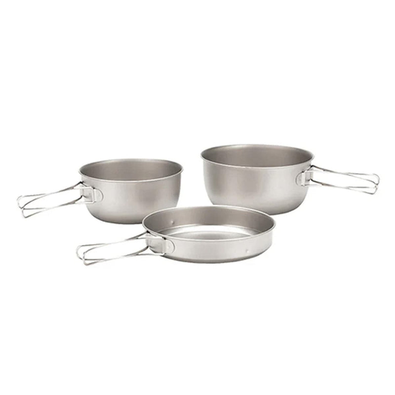 Load image into Gallery viewer, Set of three stainless steel cookware pots on a white background