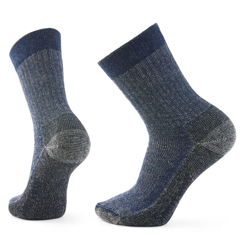 Load image into Gallery viewer, Pair of blue and gray socks on a white background