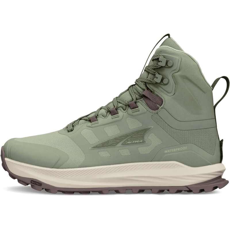 Load image into Gallery viewer, Green hiking boot with a white sole on a white background