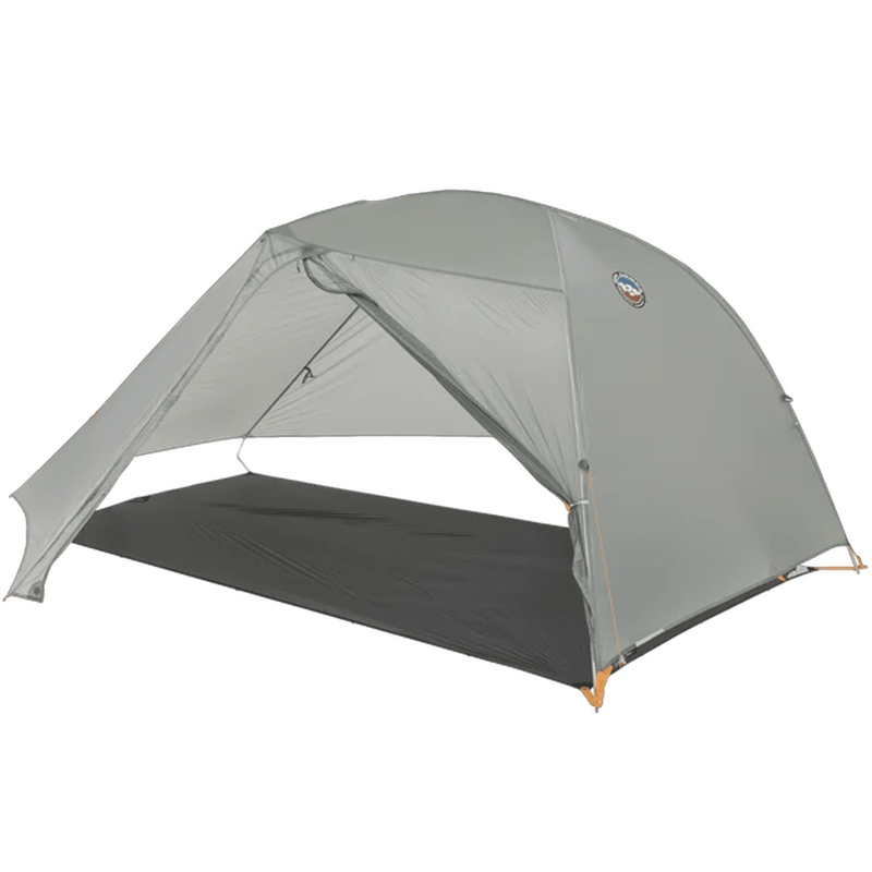 Load image into Gallery viewer, Gray camping tent with a brand logo on a white background