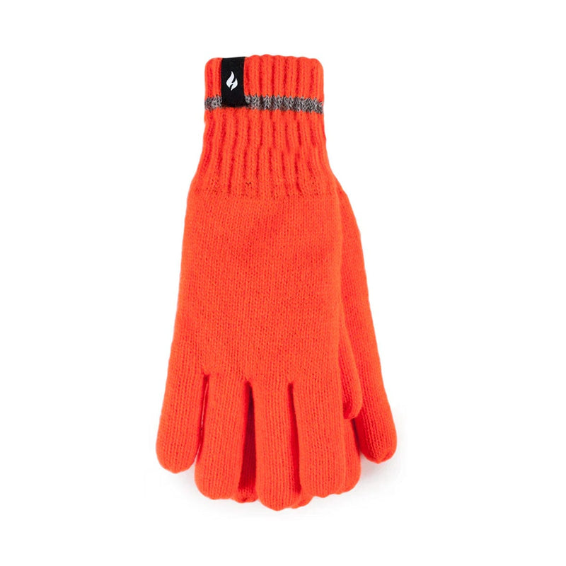 Load image into Gallery viewer, Orange glove with a black and gray band on a white background