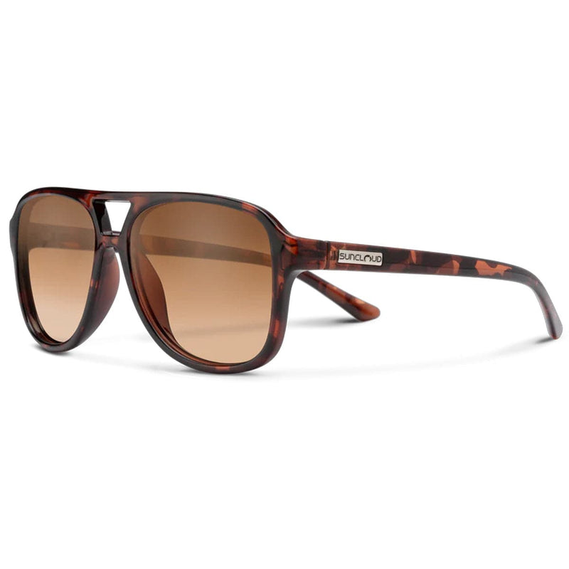 Load image into Gallery viewer, Sunglasses with tortoiseshell frame and brown lenses on a white background
