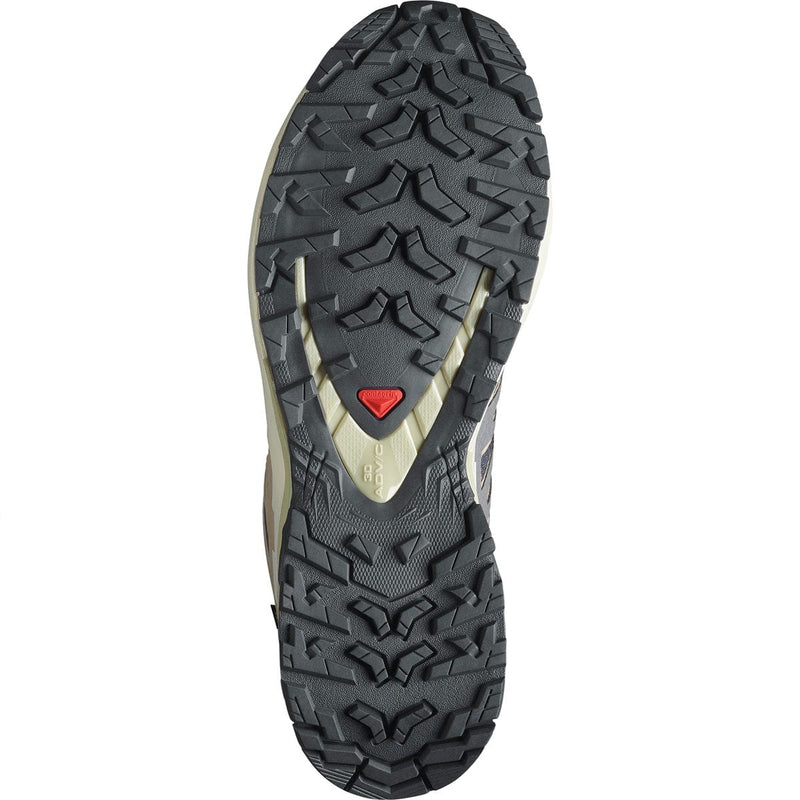 Load image into Gallery viewer, Close-up of a hiking shoe sole with tread pattern on a white background