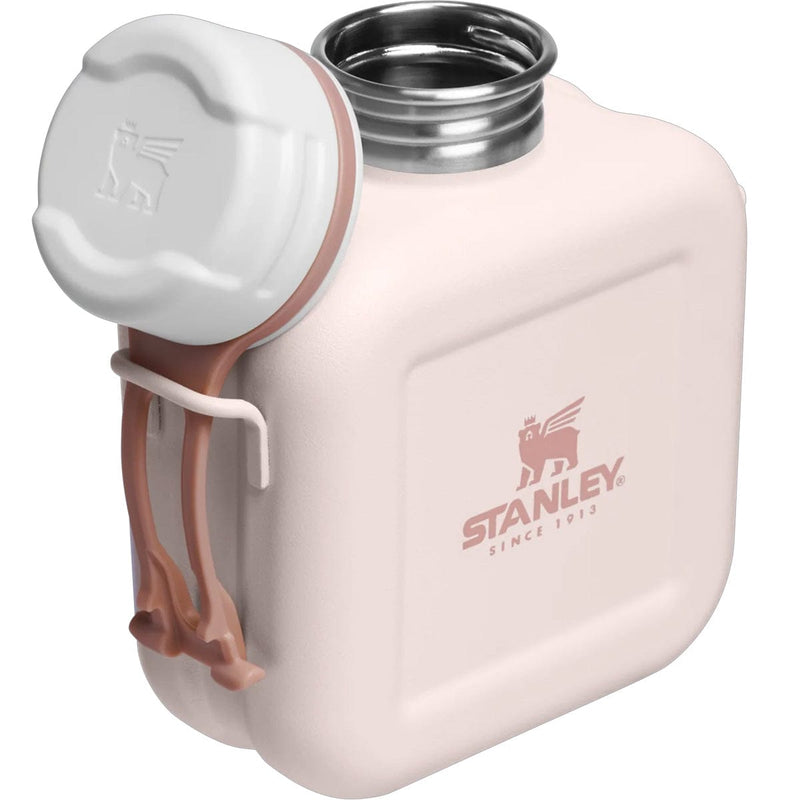 Load image into Gallery viewer, Stanley water bottle with white cap and handle on a white background