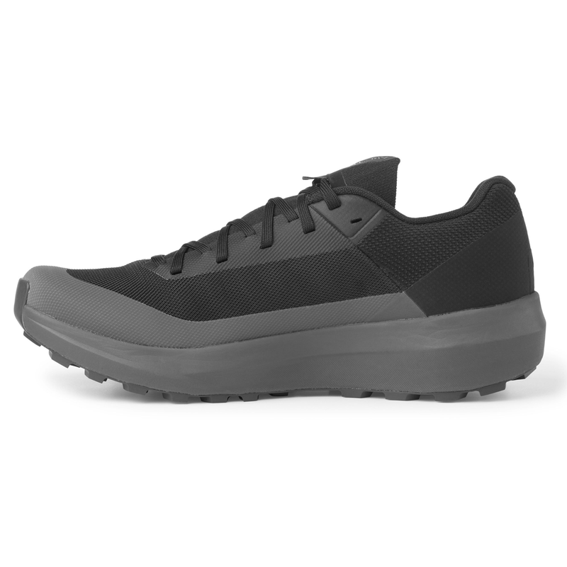 Load image into Gallery viewer, Black and gray athletic shoe on a white background