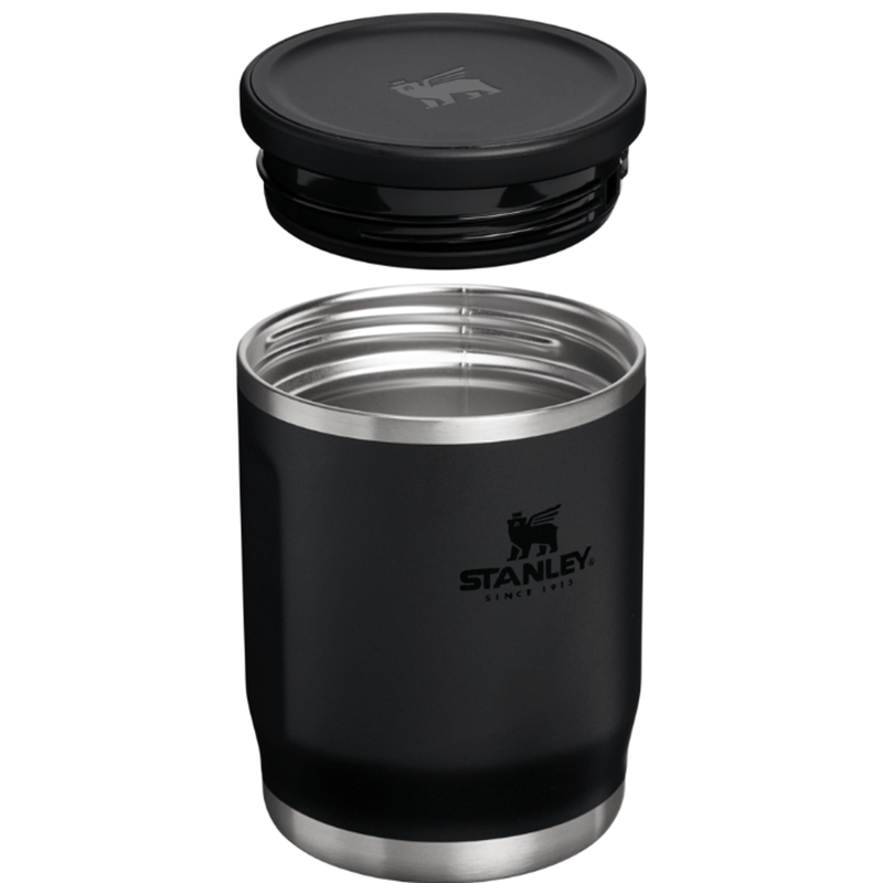 Load image into Gallery viewer, Black Stanley insulated mug with lid on a white background