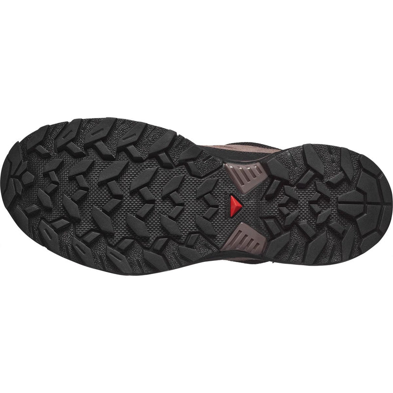Load image into Gallery viewer, Close-up of a hiking shoe sole with tread pattern on a white background