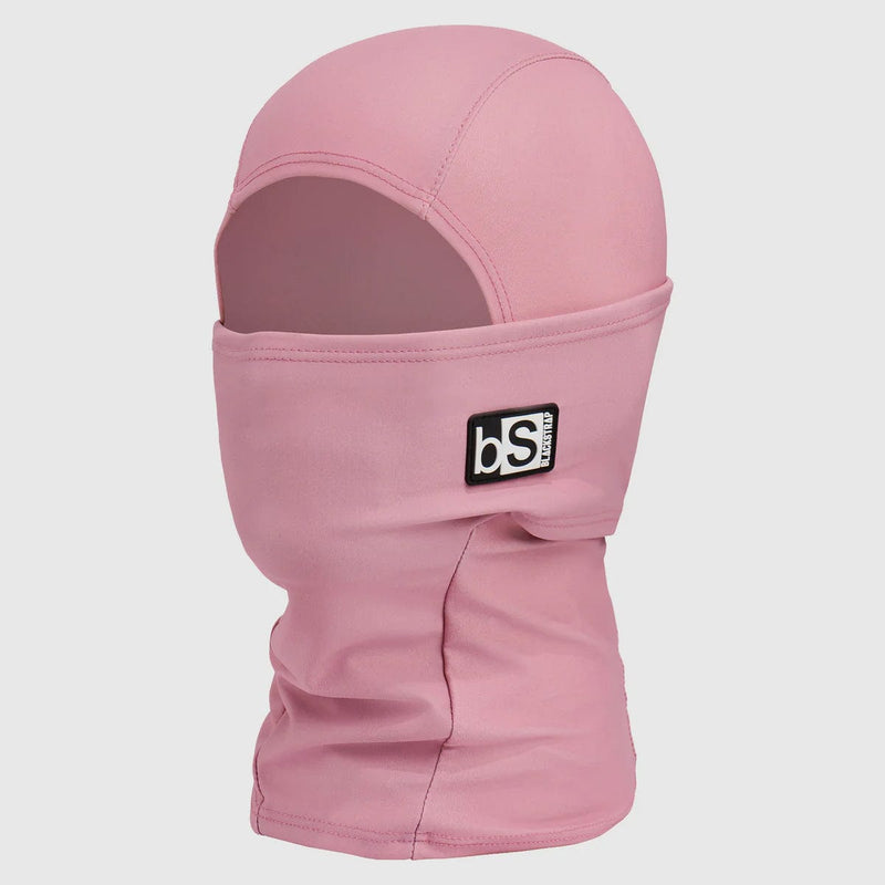 Load image into Gallery viewer, Pink balaclava with a logo on a light gray background