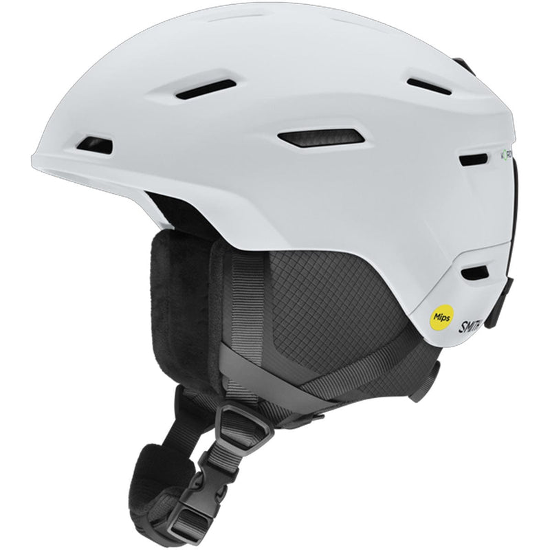 Load image into Gallery viewer, White helmet with black interior and visible brand logo on a white background
