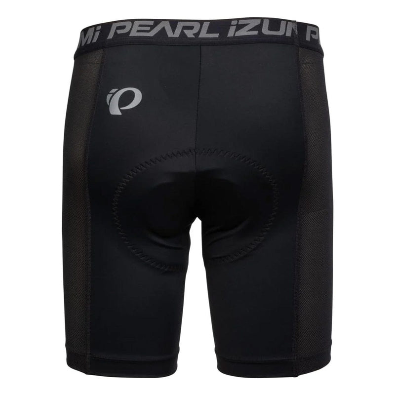 Load image into Gallery viewer, Black cycling shorts with Pearl Izumi logo on a white background
