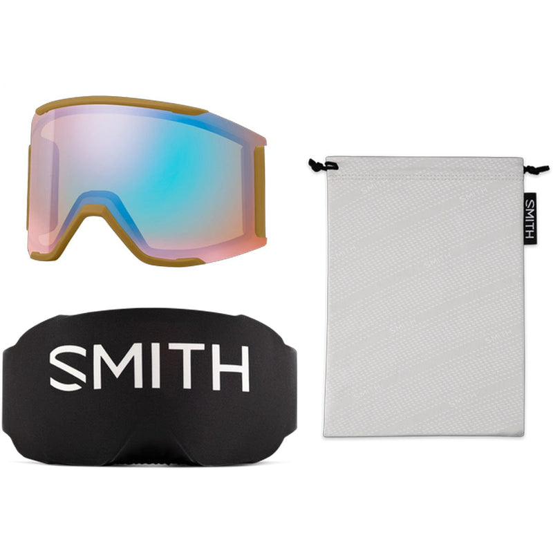 Load image into Gallery viewer, Smith Squad Mag Coyote/ChromaPop Sun Black/Chromapop Storm Blue Sensor Mirror Snow Goggles
