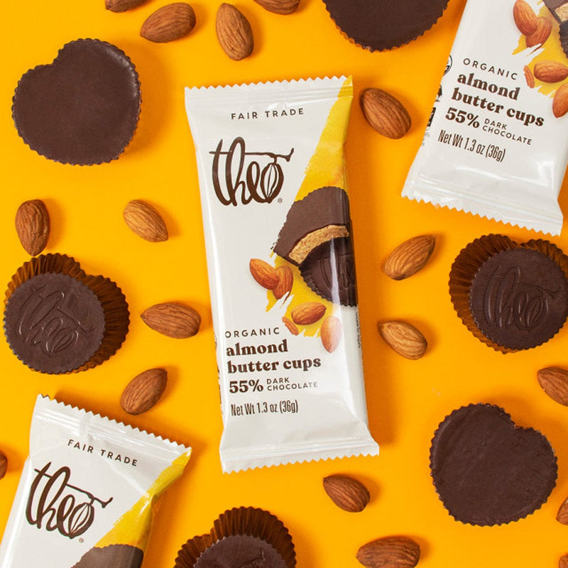Load image into Gallery viewer, Theo's Almond Butter & 55% Dark Chocolate Cups