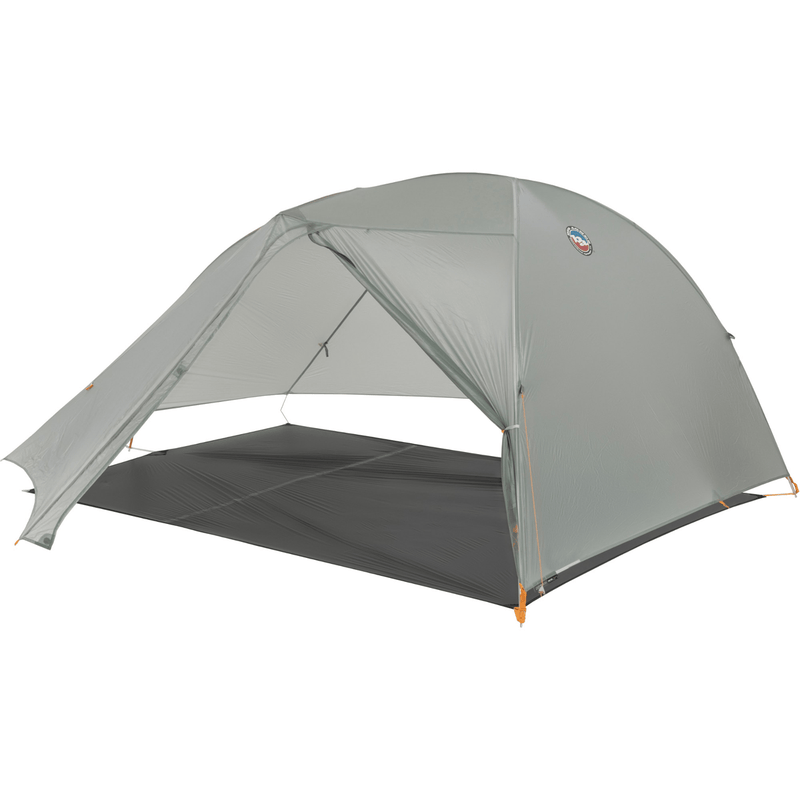 Load image into Gallery viewer, Gray camping tent with a brand logo on a white background