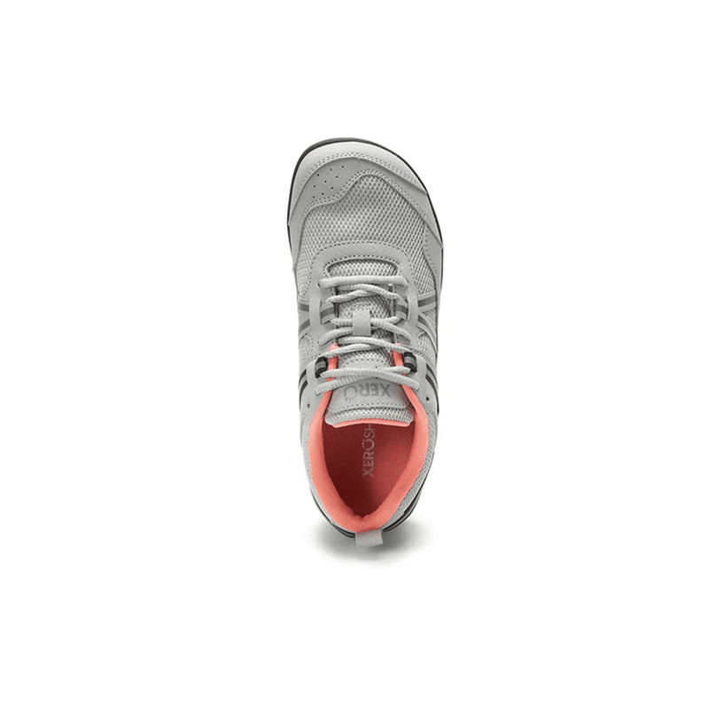 Load image into Gallery viewer, Gray athletic shoe with coral interior on a white background