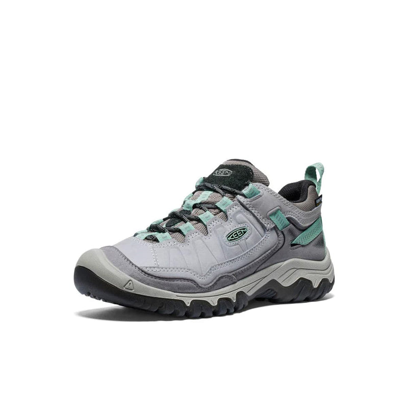 Load image into Gallery viewer, Gray and green hiking shoe on a white background