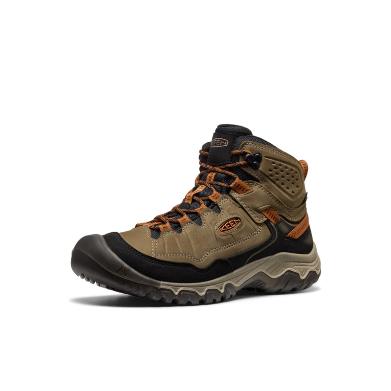 Load image into Gallery viewer, Brown hiking boot with orange accents on a white background