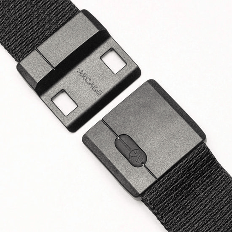 Load image into Gallery viewer, Black belt with a metallic buckle on a white background