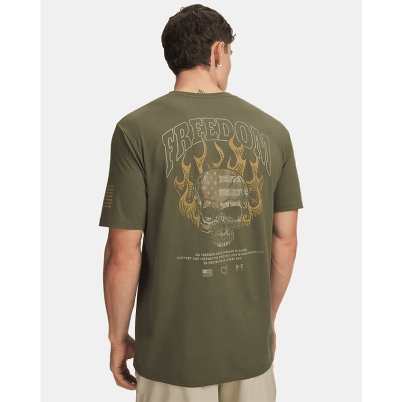 Load image into Gallery viewer, Under Armour Freedom Fire Skull Men's T-Shirt