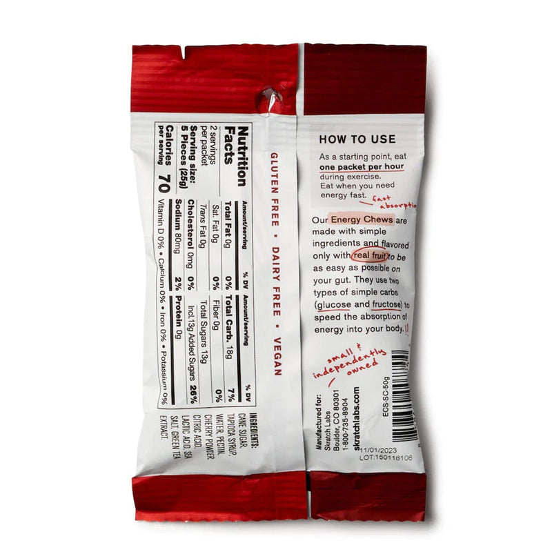 Load image into Gallery viewer, Skratch Labs Caffeinated Sour Cherry Energy Chews Sport Fuel