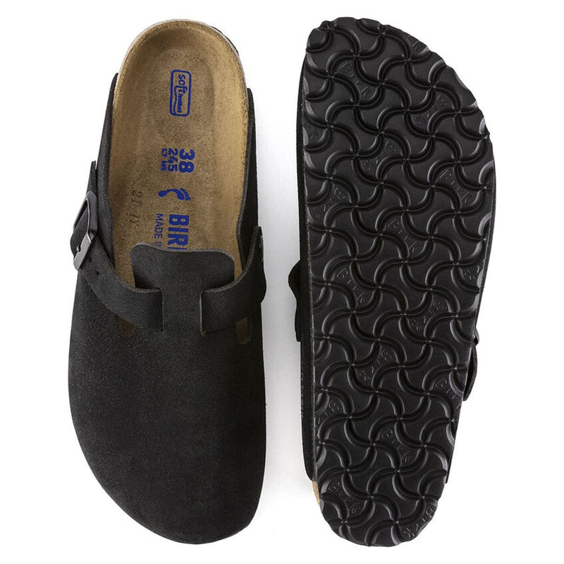 Load image into Gallery viewer, Birkenstock Boston Soft Footbed Narrow Taupe Suede