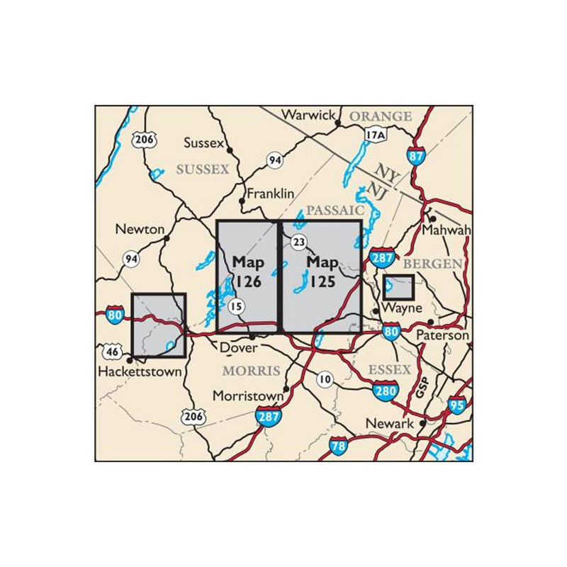Load image into Gallery viewer, NYNJ Trail Conference Map - Morris County Highlands Trails