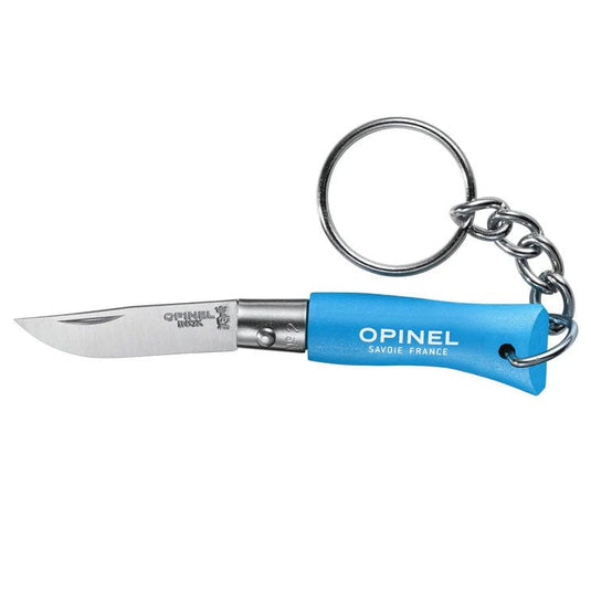 Opinel knife keychain on a white background