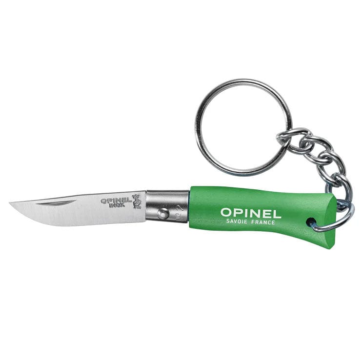 Load image into Gallery viewer, Green Opinel knife keychain on a white background
