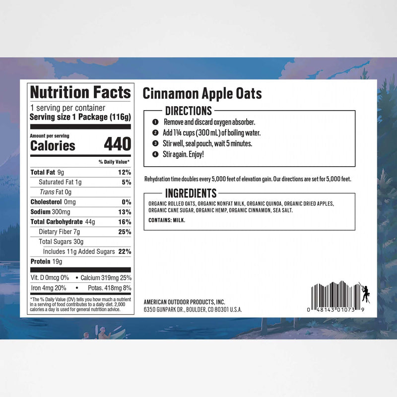 Load image into Gallery viewer, Backpacker's Pantry Organic Apple Cinnamon Oats &amp; Quinoa

