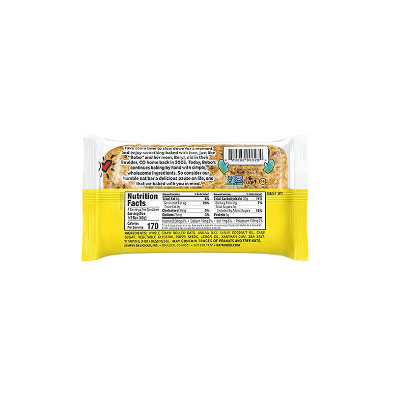 Load image into Gallery viewer, Bobos Oat Bars Lemon Poppyseed
