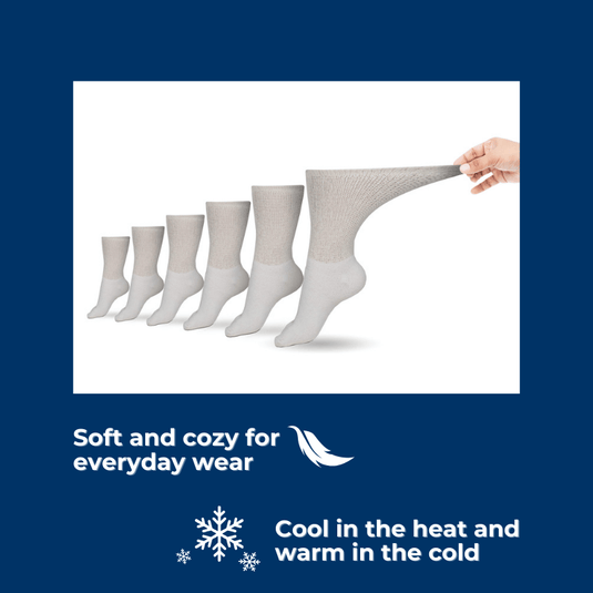 Diabetic Sock Club Women's Cotton Diabetic Crew Socks (6 Pair)