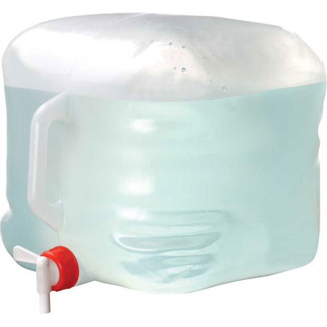 Load image into Gallery viewer, Plastic water container with a spigot on a white background
