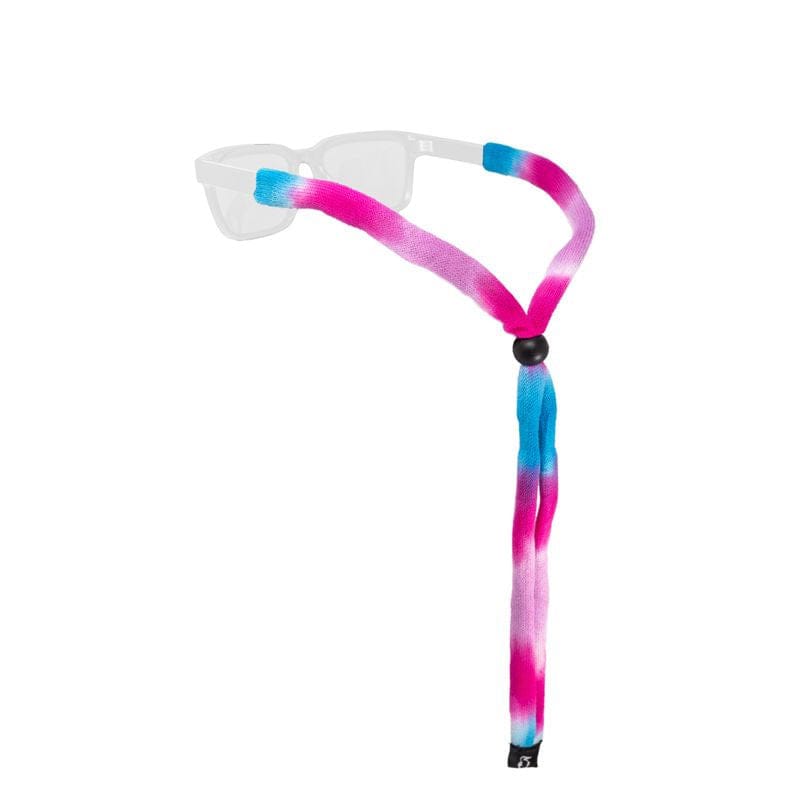 Load image into Gallery viewer, A black Chums Original Cotton Eyewear Retainer, designed to be worn over the ears to secure eyewear.
