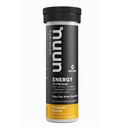 Load image into Gallery viewer, A tube of Nuun Energy drinks with Watermelon Burst flavor, indicating 10 servings with each tablet providing a boost of energy.
